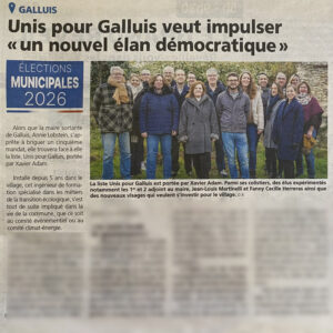 UNIS POUR GALLUIS VEUT IMPULSER « UN NOUVEL ÉLAN DÉMOCRATIQUE » 1 UPG NouvellesRambouillet